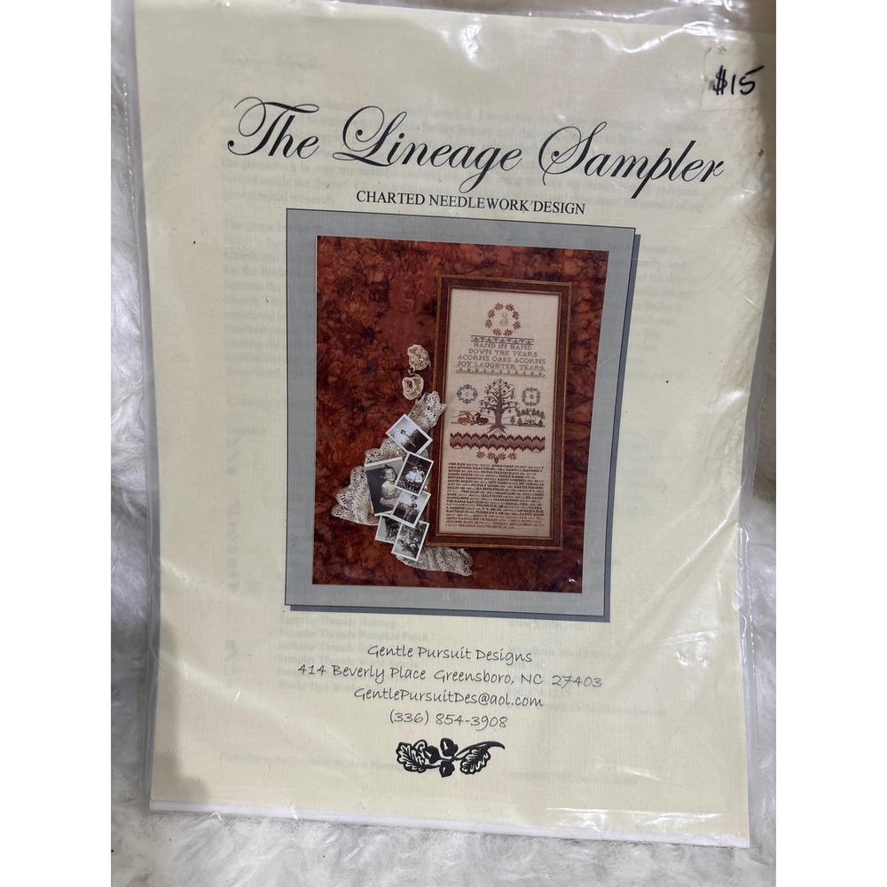 Gentle Pursuit Designs The Lineage Sampler  Needlework Pattern Family Tree